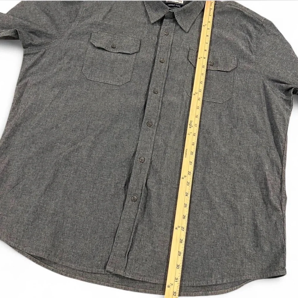 Wrangler Dark Gray‎ Casual Button-Down Shirt Size 2X